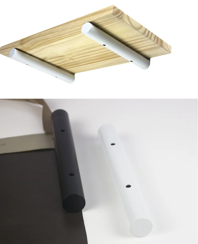 1Pair(2Pcs)/Lot White Black Wall Mount Shelf Bracket Brackets Support