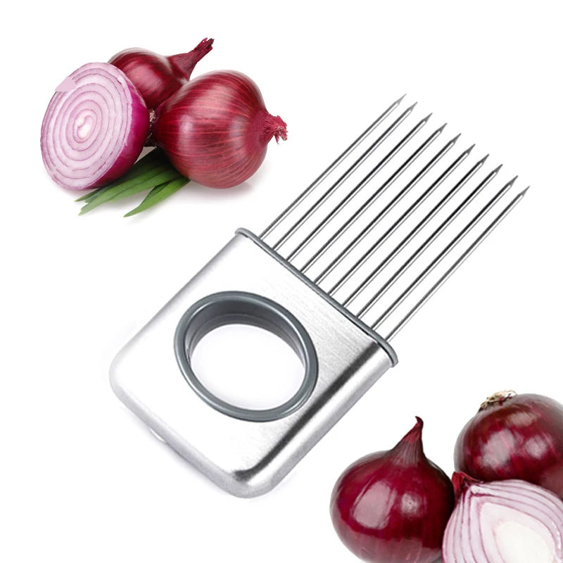 

Onion Cutter Stainless Steel Needle Plastic Handle Steak Needle Fork Tender Meat BBQ Tenderizers Vegetables Kitchen Tool
