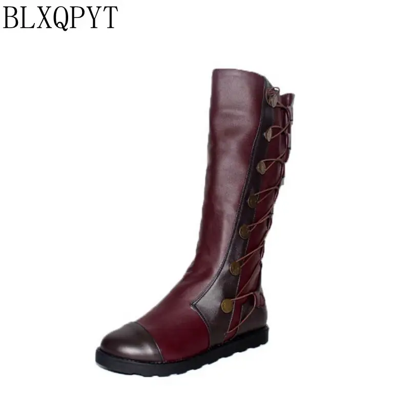 

BLXQPYT bottes bottine femmes 2018 Autumn Winter warm platform botas mujer zapatos mujer boots women shoes Knee- High woman 202