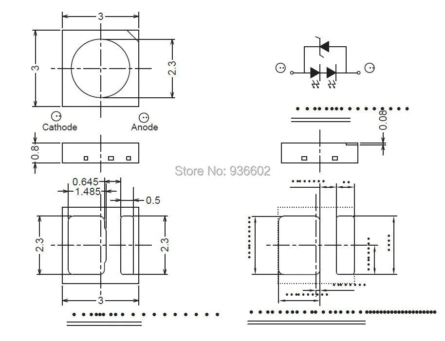 EVERLIGHT высокомощный светодиодный Светодиодный подсветка 1-2W 6V 3030 холодный белый 125-150LM 62-123TUN2C/F115145N68SBF-T ЖК-подсветка для телевизора