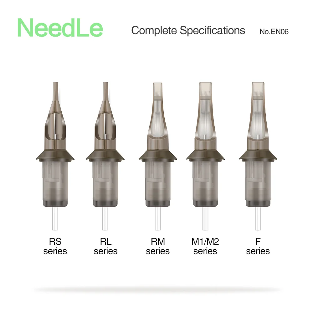 60 шт. иглы для картриджа татуировки Одноразовые полуперманентный макияж бровей Татуировка ручка машина поставка полный спектр RL/RS/RM/M1/M2/F