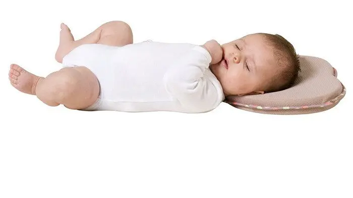 Однотонная детская подушка предотвращает плоские подушки под голову для новорожденных малышей поддержка сна для постельных
