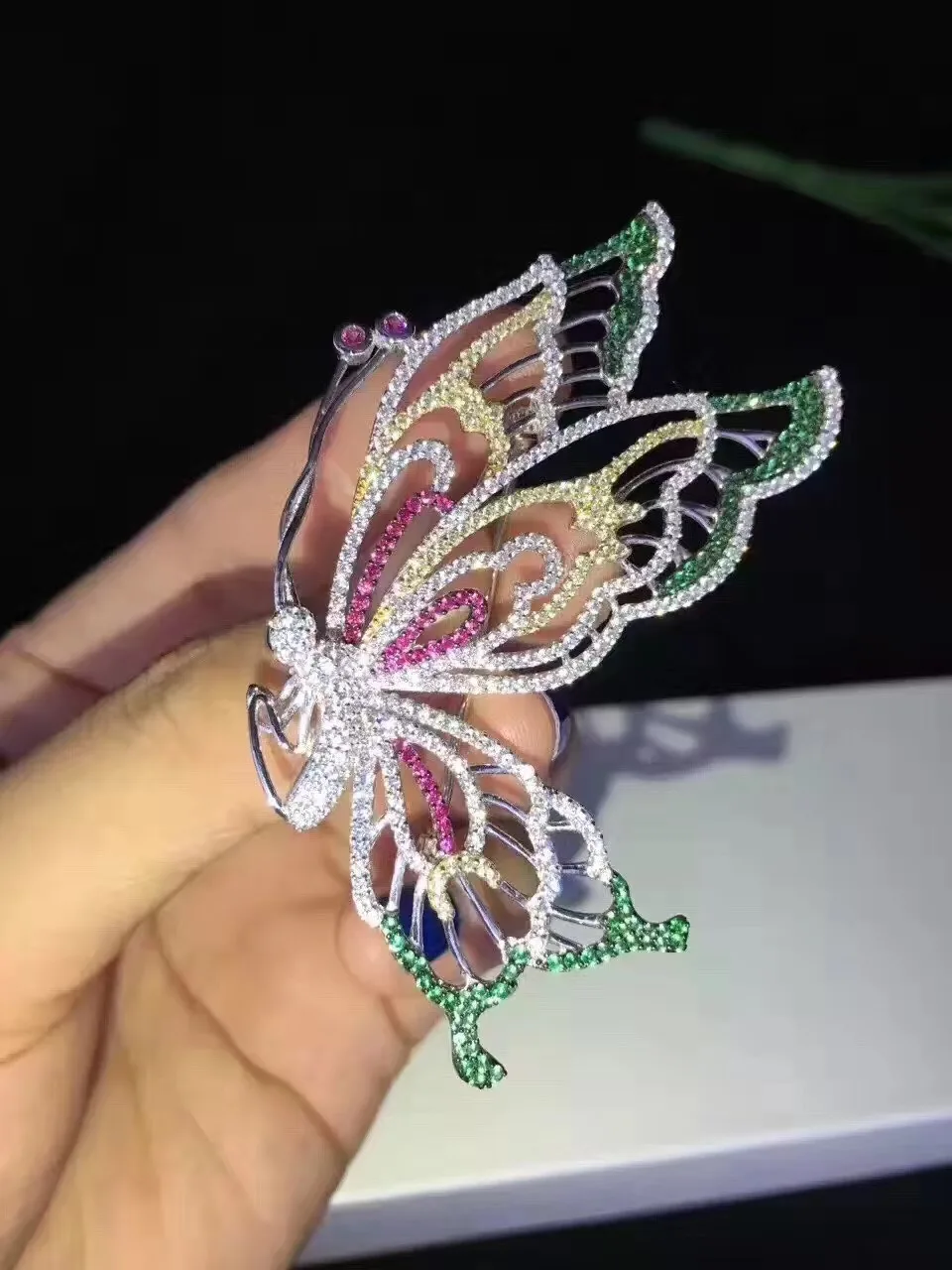 925 стерлингового серебра булавки, брошка, бабочка разных цветов вокруг шеи отличное женское ожерелье ювелирные изделия