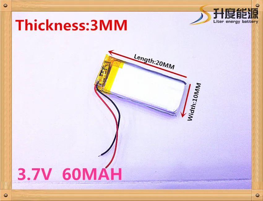 

best battery brand 1PCS free shipping 3.7V lithium polymer battery 3.7V battery 031020 301020 60MAH MP3/MP4 Bluetooth