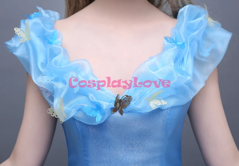 Cosplaylove Cinderella Cosplay Sky Blue The Princess Cinderella Dress Cosplay Costume Adult Kid Costumes Custom Made (6)