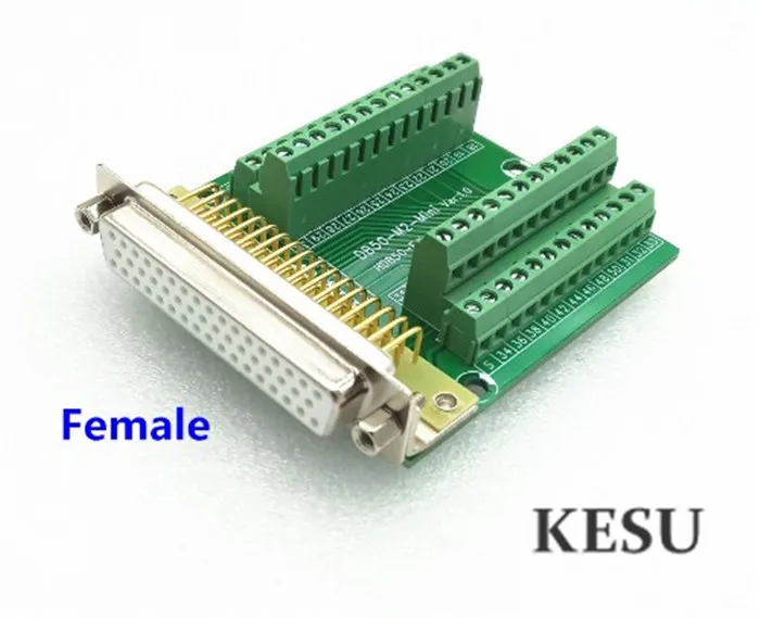 

DB50 50Pin 50-Pin Female Breakout Board, D'SUB Header Breakout Board, Terminal Block DSUB Module.