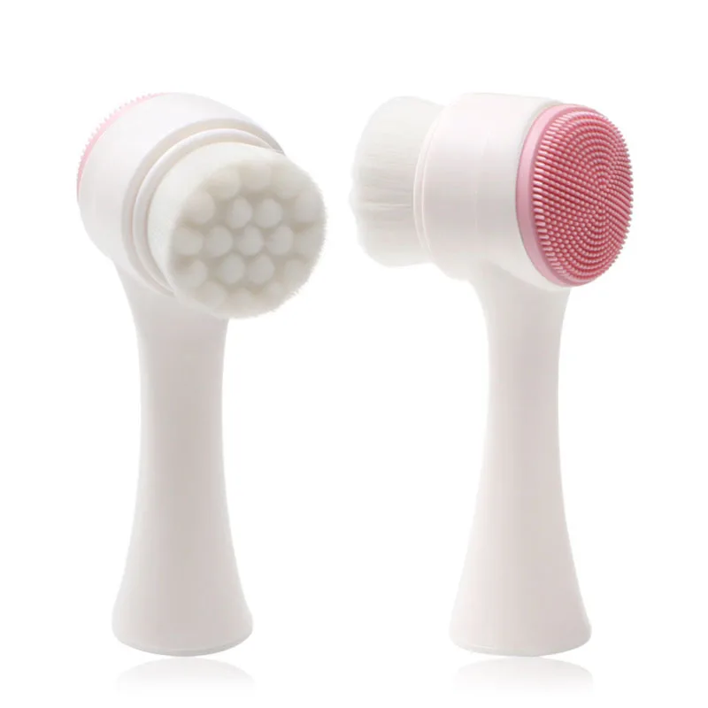 

Hot 3D Double Sides Multifunctional Silicone Facial Cleansing Brush Deep Pore Cleaning Skin Massage Deep Cleaning Beauty Tool