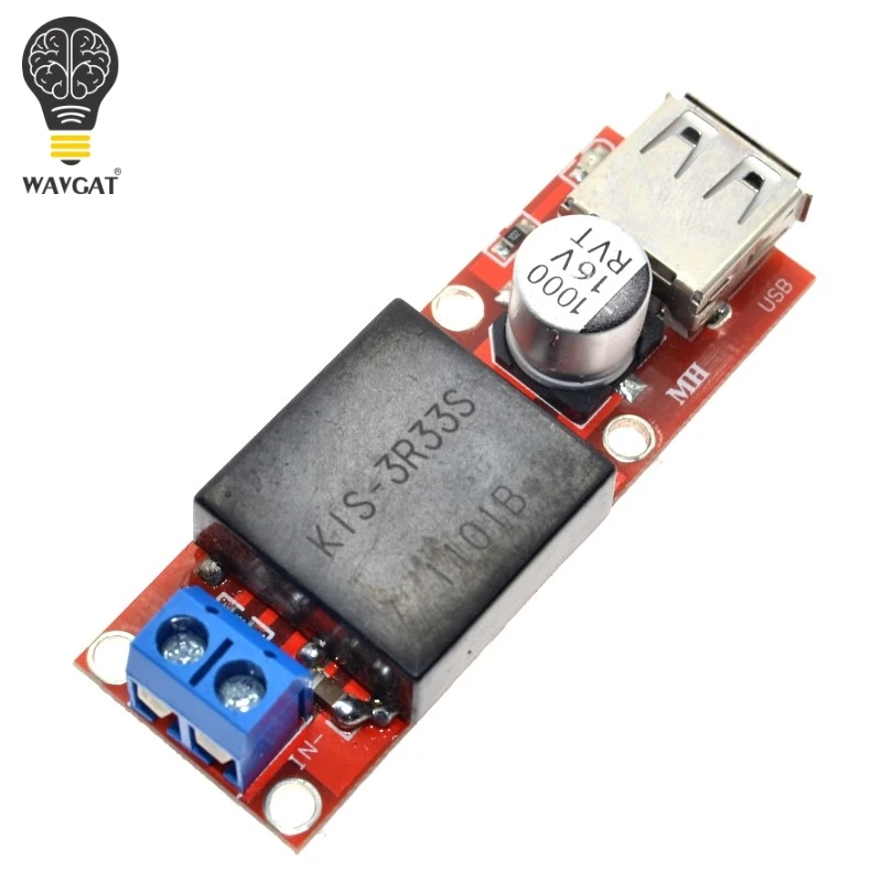 

Free Shipping 5V USB Output Converter DC 7V-24V To 5V 3A Step-Down Buck KIS3R33S Module KIS-3R33S