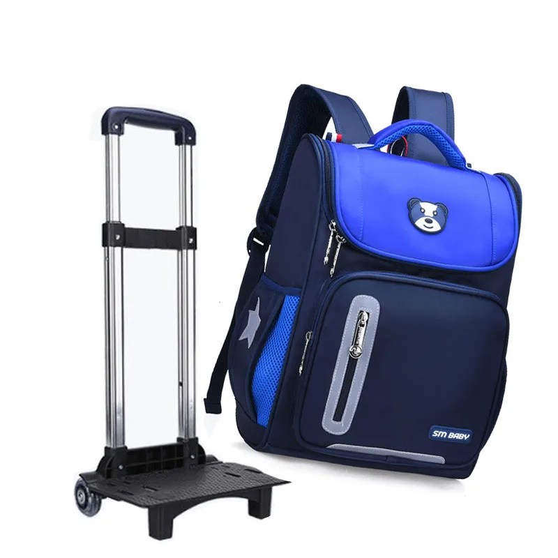 

2019 New Children Backpack Children's School Backpacks with Wheel Trolley Luggage Boy Girls School Backpack Children's Gift Bag