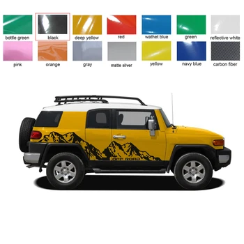 

car stickers side body stripe mountains styling rear trunk graphic vinyl car accessories custom for toyota fj cruiser 2006-2018