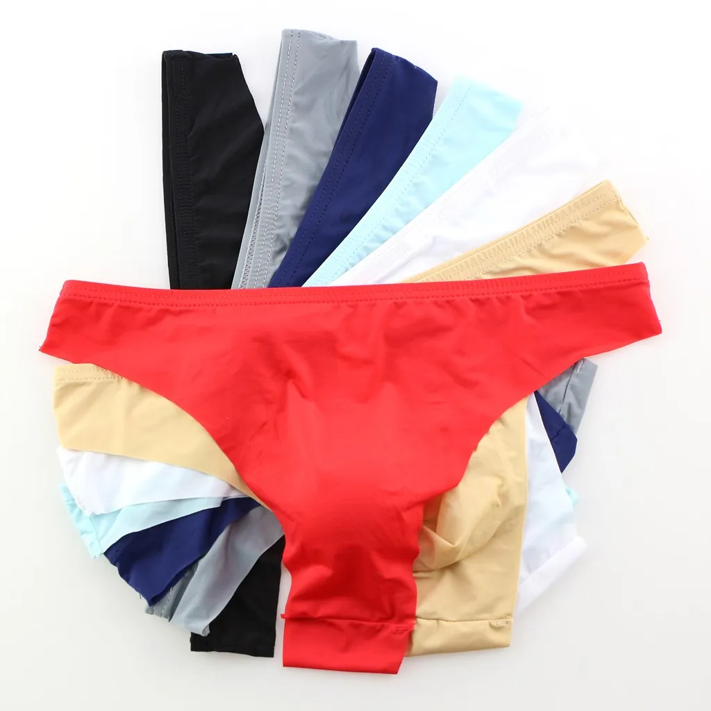 

Men Mesh Briefs Seamless 2019 Male Low Rise Underwear Shorts Thin Bulge Pouch Brand Swimwear Brief Cool Underpants Boys Panties