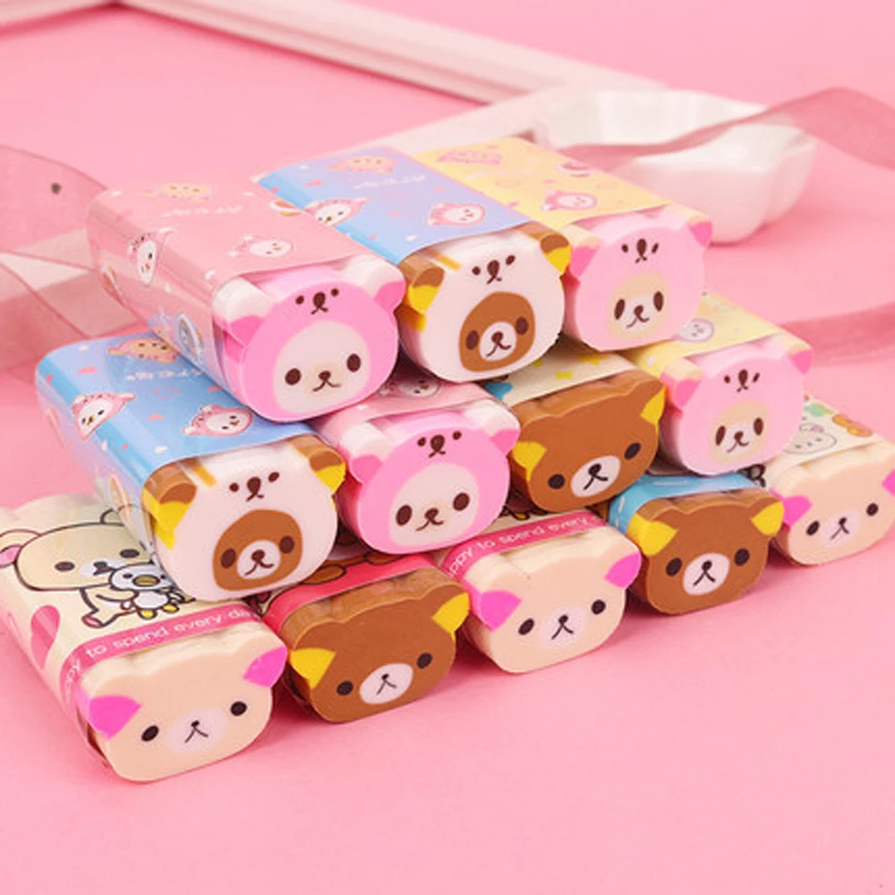 Buy 1PC Cute Rilakkuma Eraser Rubber Erasers Correction School Office Supply