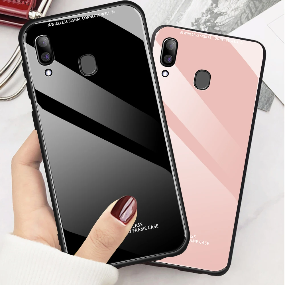 

Glass Case For Samsung Galaxy A10 A30 A40 A50 A70 S10E S10 S9 S8 Plus Covers For Huawei P Smart 2019 P30 Pro Honor 10 Lite Case