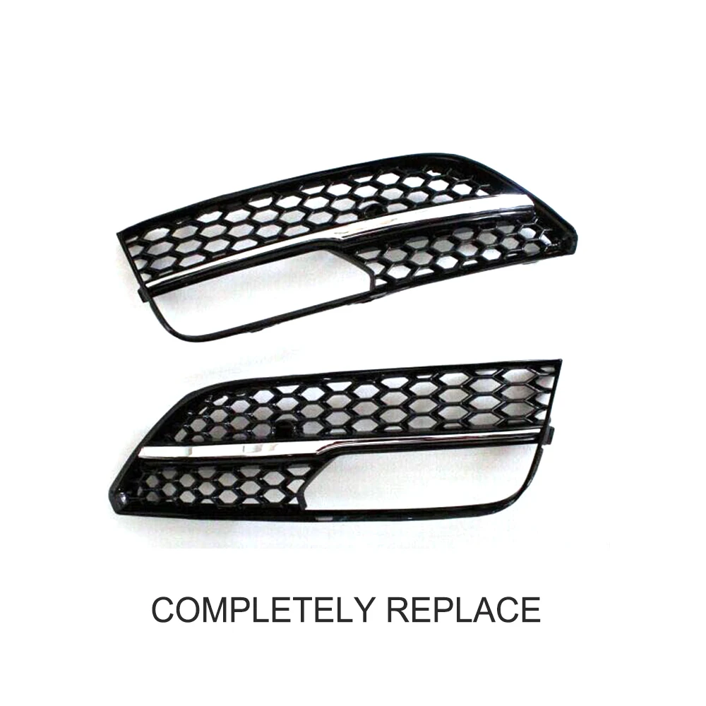 Наклеиваемого покрытия для автостайлинга из ABS решетка противотуманных фар маска сетки Чехлы для Audi A3 Sportback Hatchblack
