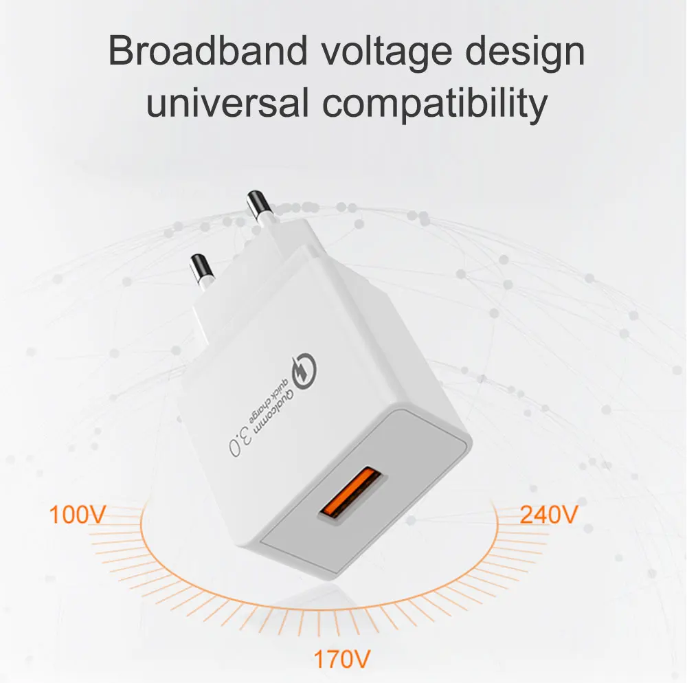 PORTEFEUILLE 18W USB Quick Fast Charge QC 3.0 For Iphone X XR XS MAX 7 8 Plus Samsung Galaxy S10 S9 for xiaomi mi9 Fast Charger (5)