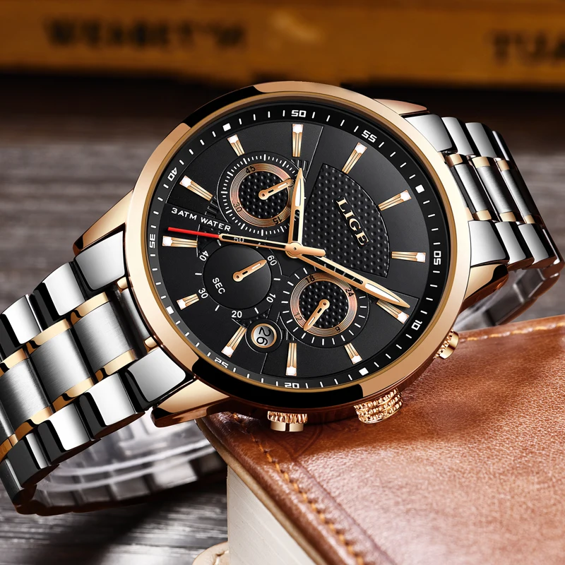 Top Luxury Brand LIGE Men's Watch Men Quartz Watches Business Sport Waterproof Casual Fashion Military Male Clock Reloj Hombre