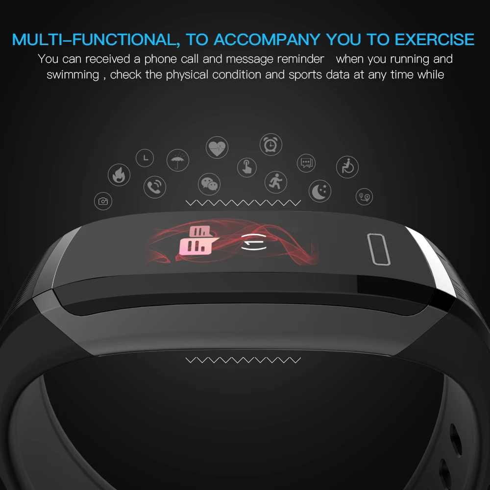 Wearpai GT101 смарт браслет OLED цветной экран Смарт для женщин и мужчин монитор