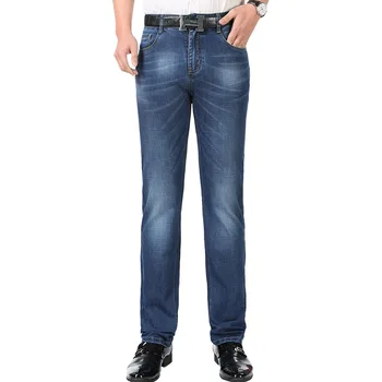 

2018 The New Blue Jeans Men Pants Mens Jeans Slim Large Size straight Big and High waist jeans