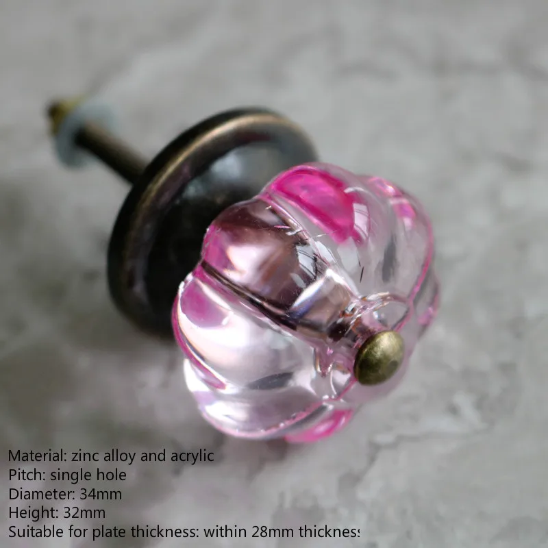 1pcs Pastoral Country American Retro Color Clear Crystal Acrylic