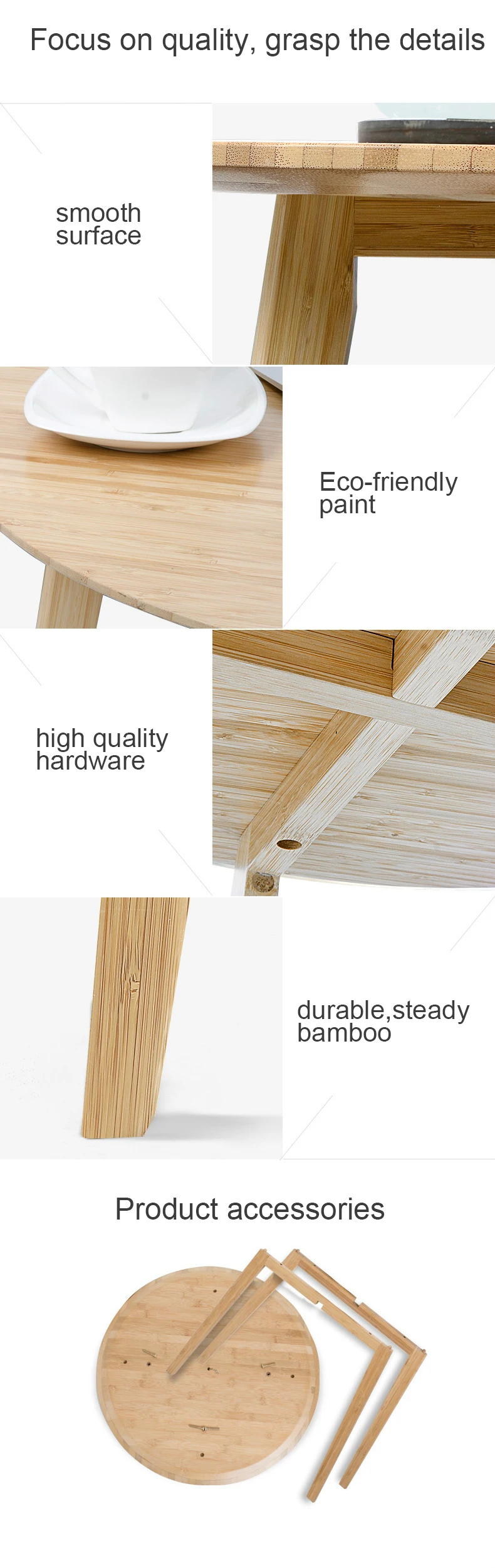 Простой Круглый Журнальный столик в скандинавском стиле креативный бамбуковый Маленький модный столик для ноутбука 40*40*42 см