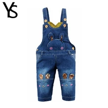 10M-24M Infant Baby Girls/Boys Denim Overalls Jeans Rompers Rabbit Animal Baby Clothes Toddler Jumpsuit