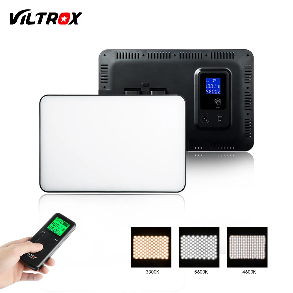 VILTROX 3/2 шт. VL-400T 40 Вт светодиодный видео светильник двухцветная лампа с регулируемой яркостью беспроводное дистанционно управляемое освещение комплект+ 7" светильник стенд опорное освещения для студийной съемки