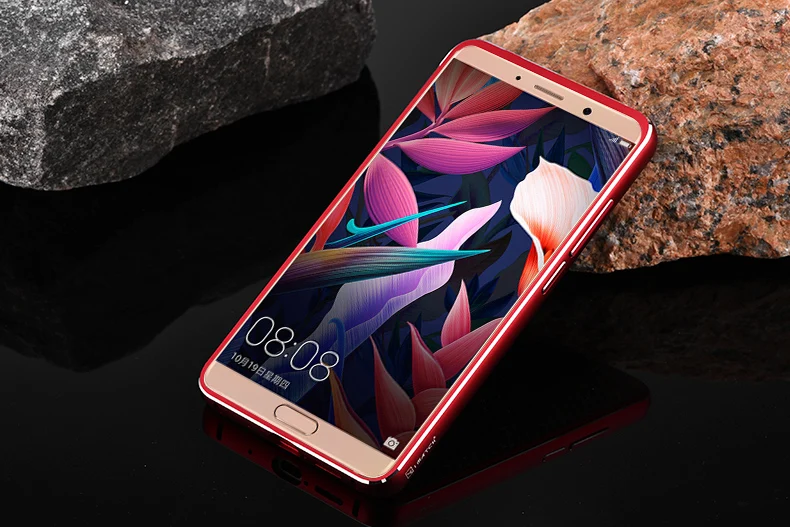 iMatch Luxury Aluminum Metal Bumper Carbon Fiber Back Cover Case for Huawei Mate 10