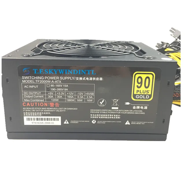 Special Offers 2000W Power Supply 2000W ATX Antminer PSU 2000W ATX Computer Power Supply For Mining Machine Support 8 Pieces Graphics Card 