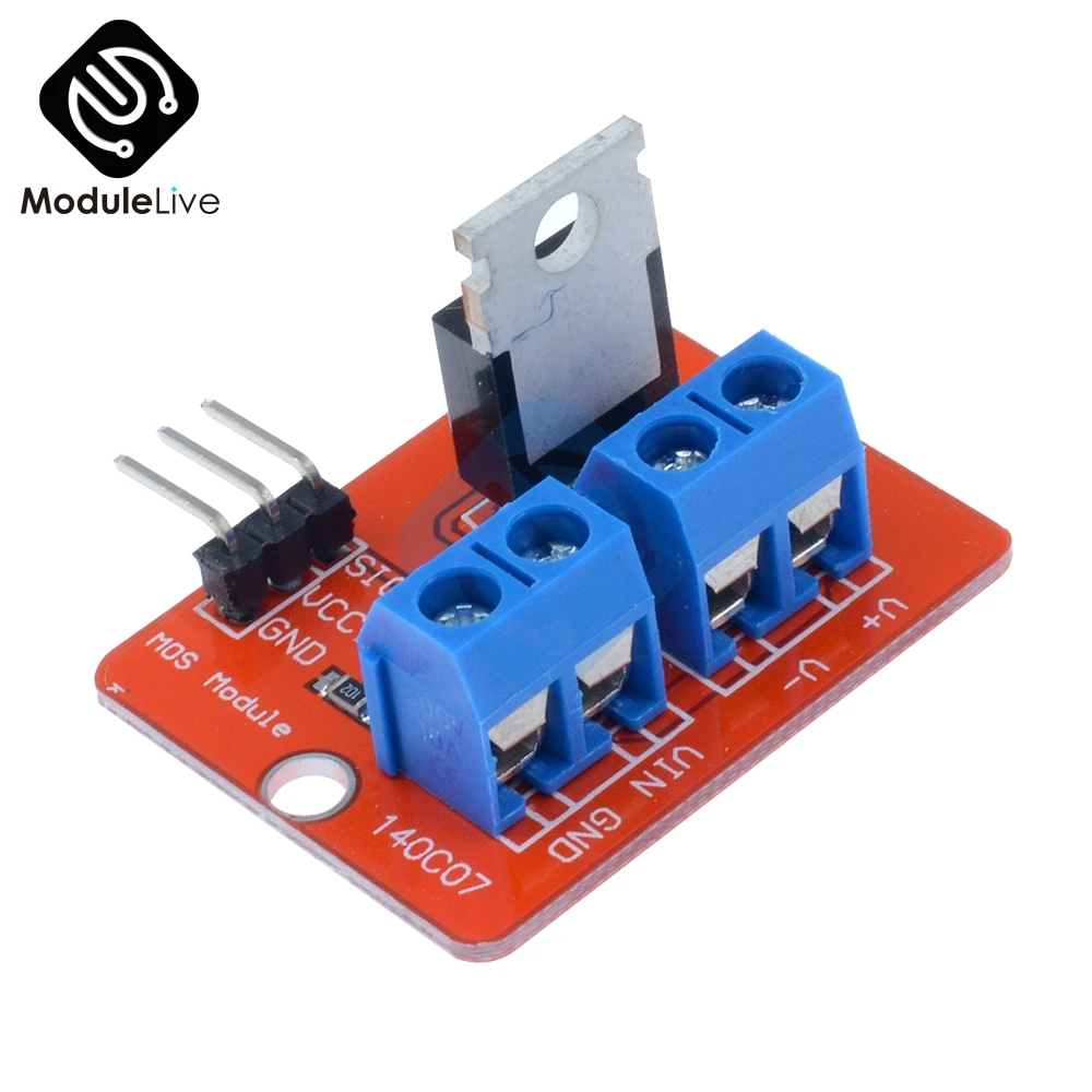 Верхняя кнопка Mosfet IRF520 модуль драйвера для Arduino MCU ARM Raspberry Pi Power MOS PWM затемняющий