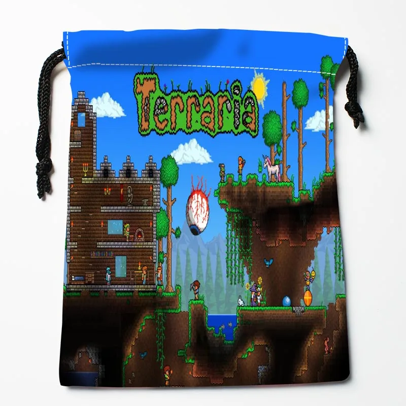 Лучшие сумки Terraria на шнурке заказ для хранения с принтом получить мешок