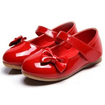 

Baby shoes white female child leather princess bow wedding shoes flower