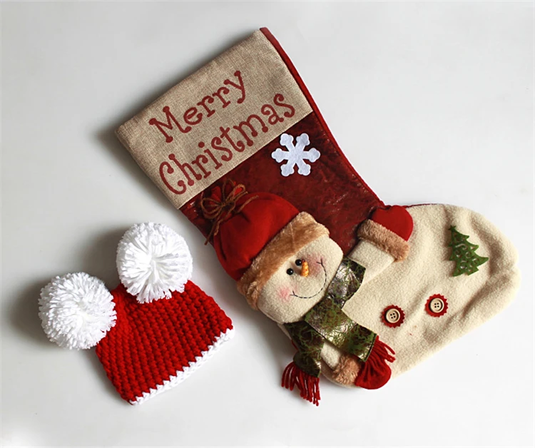 Bolsa de Dormir Boneco de Neve Bolsa de Presente do Feriado com Chapéu Natal Estocagem Kits Bebê Foto Adereços Traje Santa Rena Personagem 3d 10 Chapéus e bonés