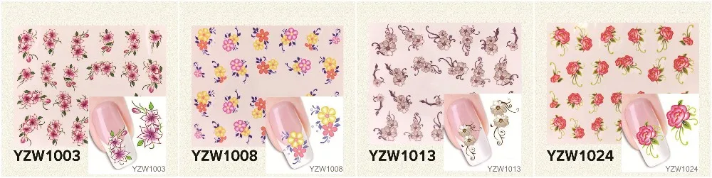 YZWLE 1 лист мода Стикеры 3D на ногти Nail Art Новые Стили Маникюр наклейки украшения(YZW-6027