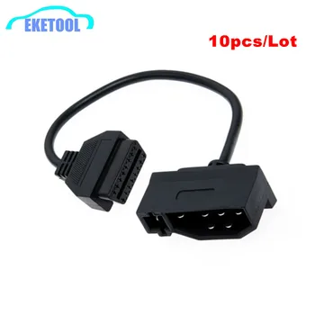 

10pcs/Lot Wholesale&Retail OBD1 OBDII Cable Connector For Ford 7Pin Male to OBD2 16Pin Female For Ford 7 Pin Converter