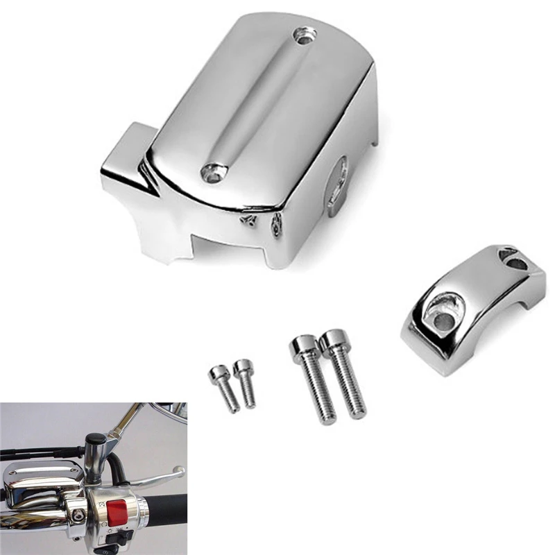 Brake Motorcycle Handlebar Master Cylinder Cover For 1999 2007 Yamaha V Star XVS 650 1100 Reservoir