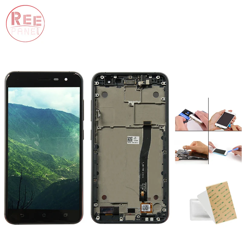 Для Asus ZenFone 3 ZE552KL ЖК-дисплей панель сенсорный экран с рамкой дигитайзер сборка