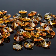 200 шт/партия 14 мм кристаллы части для люстры Восьмиугольные бусины для свадьбы и дня рождения детей, украшение для рождественской вечеринки