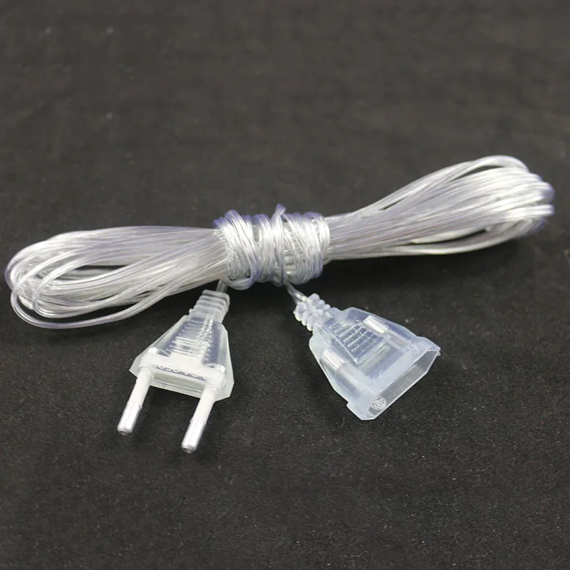 3 м удлинитель провода кабель ЕС/США штекер для Светодиодный свет шнура Рождество Свадебная вечеринка украшения дома
