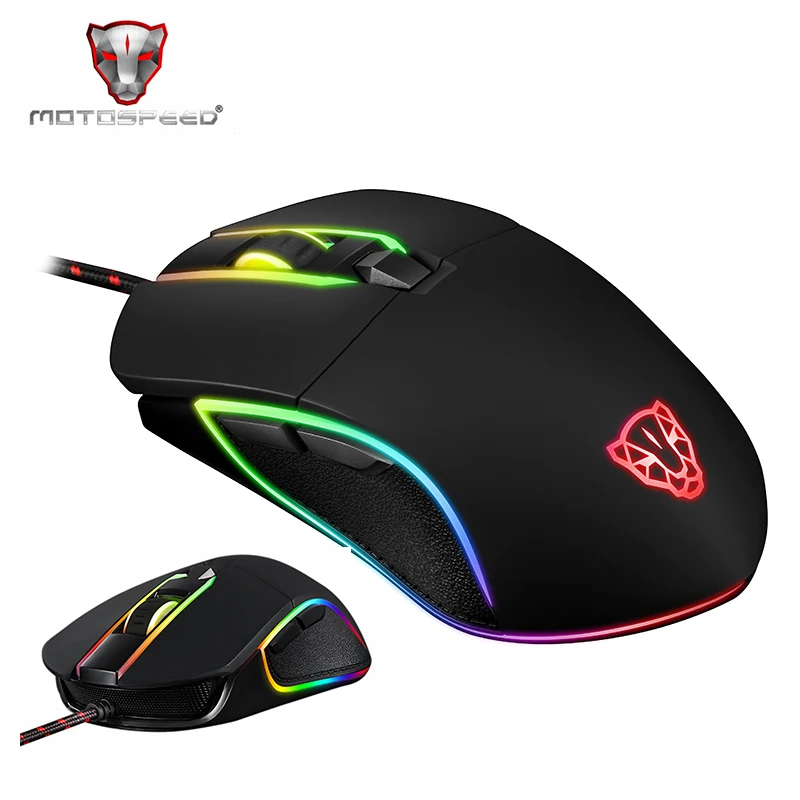 Jogo de Computador Dpi para Computador Motovelocidade Wired Gaming Mouse 6 Botão Óptico Retroiluminado Respirar Led 3500 Portátil Desktop V30 Usb