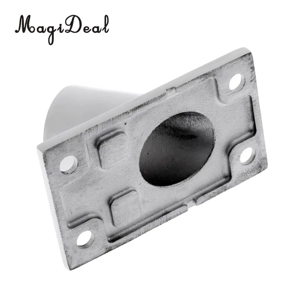 MagiDeal 4 Piece 316 Stainless Steel Boat Deck Handrail Square Base 60 Degree For 7/8'' Tube