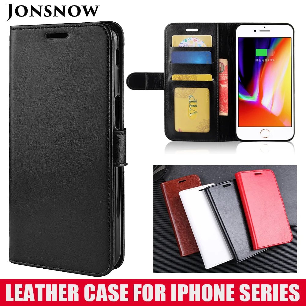 

JONSNOW Wallet Leather Case for iPhone 7 8 7P 8 Plus Luxury PU Leather Cover for iPhone X XS XR XS Max Capa Fundas