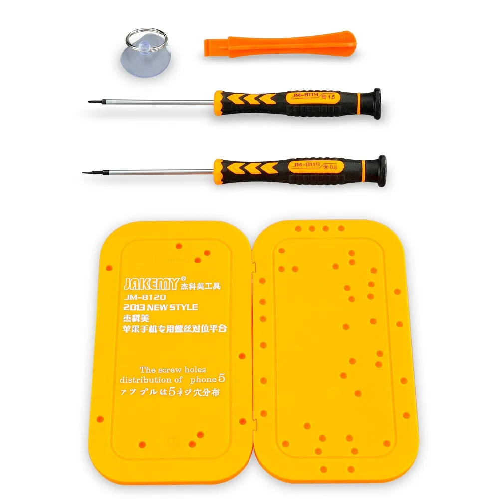 JAKEMY Professional Opening Tools 6 in 1 Screwdriver Opening Pry Set Mobile Phone Repair Tool for Iphone 5 5G JAKEMY Professional Opening Tools 6 in 1 Screwdriver Opening Pry Set Mobile Phone Repair Tool for Iphone 5 5G