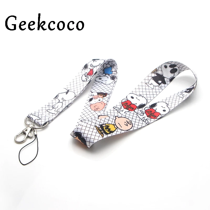Cartoon cartoon dog Keychain Accessories Safety Breakaway Mobile Phone USB ID Holder Keys Straps Tags Neck lanyard Camera J0203