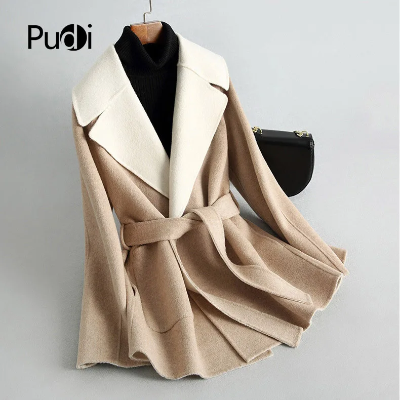 PUDI RO18001 2018 Женская осенне-зимняя новая модная шерстяная куртка с мехом ламы