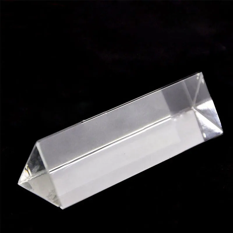 

1pcs Optical Glass Triple Triangular Prism Physics Teaching Light Spectrum Refractor Physics Experiment Prism Optical Instrument