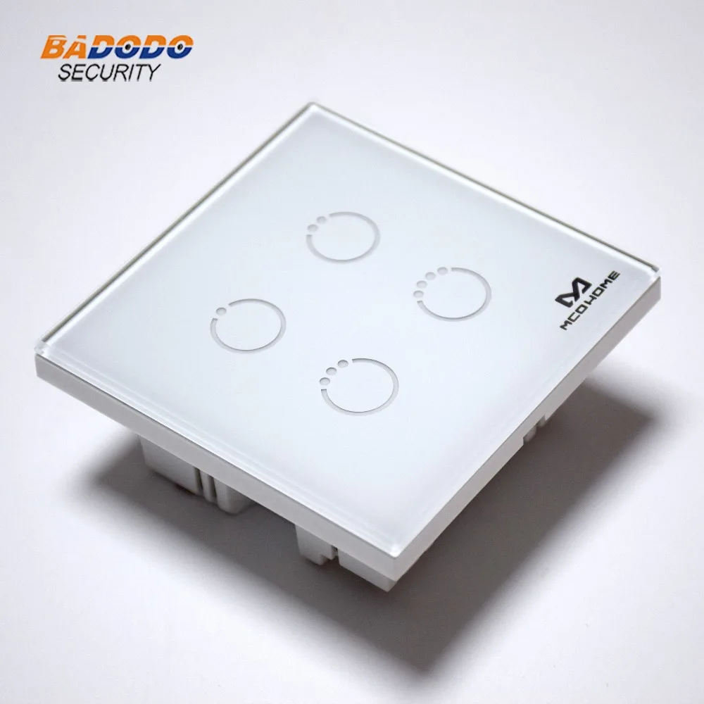 Z Wave Plus MCOHOME сенсорный Панель выключатель питания MH S314 EU868.42MHz 4 gang Вкл/выключите