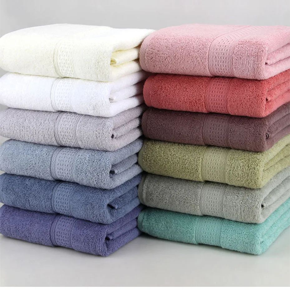 Первой необходимости жизни хлопковое абсорбирующее банное полотенце 70*140 см одноцветное быстросохнущее 17 цветов мягкое пляжное банное полотенце плотное спа-полотенце