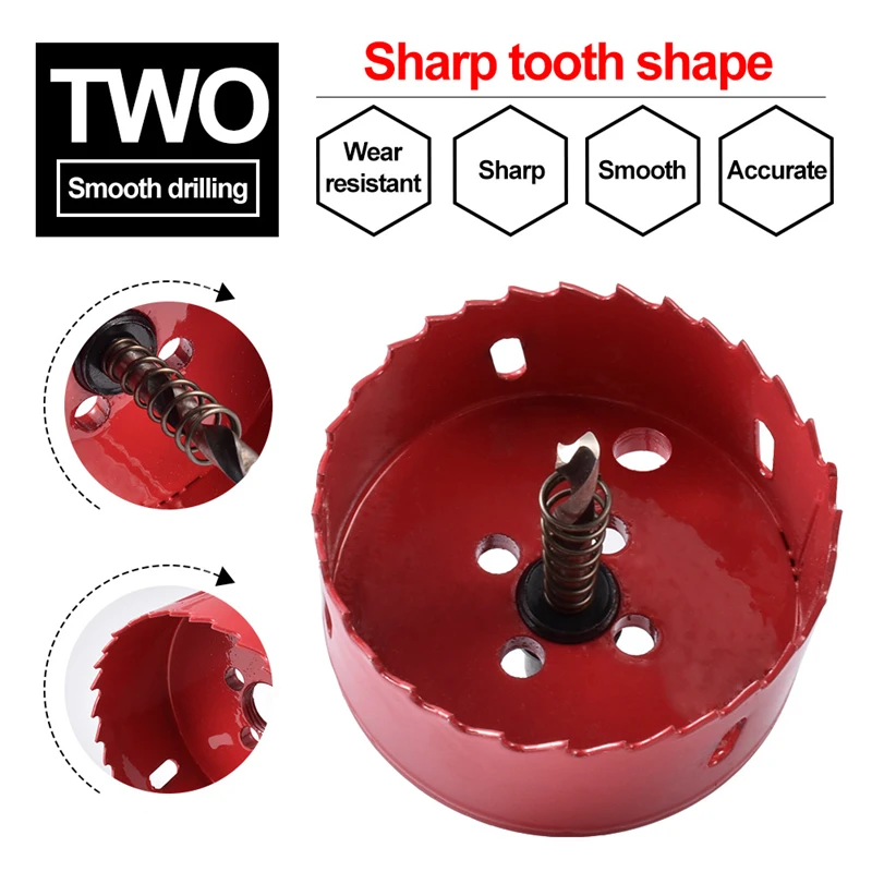 Hohxen 1pcs 105mm M42 Bi-Metal Holesaw Cutter Hole Saw Wood Drill Tooth Kit Core Drill Bit Cutting Kit Opener 110mm