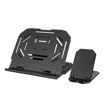 

Plastic Laptop Stand Folding Multifunctional 360 Degree Rotating Notebook Cooler With Phone Stand For 15Inch Laptop