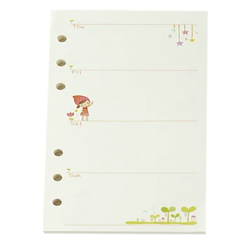 

A5 Cute colorful diary refills spiral notebook replace loose leaf stationery gift school planner ring binder paper Weekly Plan